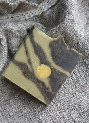 Мило натуральне «м′ятний шепіт» з лавром і чорним кмином (мило з нуля)1 фото