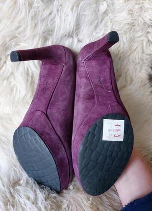 💚🩷💜 очень стильные красивые туфли из натуральной замши сиреневого цвета оригинал5 фото