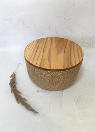 Корзинки для хранения из джута и хлопка