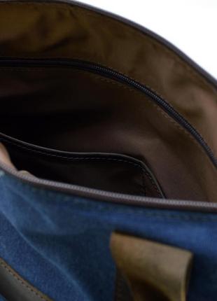 Екслюзивна сумка унісекс, через плече (канвас і шкіра) tarwa rk-1355-4lx3 фото