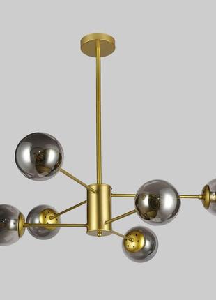 Люстра золота з графітових куль на 6 ламп (52-6033-6 gd+bk)