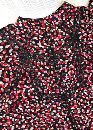 💝2+1=4 оригинальная черная блуза блузка в цветной принт monsoon, размер 50 - 526 фото