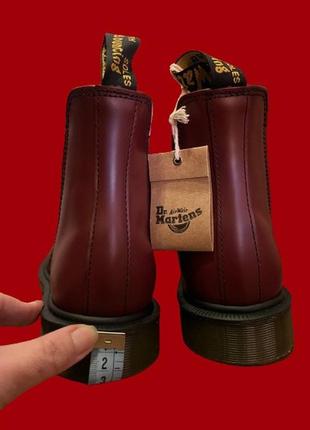 Original🔥 dr. martens челси 11853600 bordo cherry red 2976 вишневые темно красные кожа ботинки unisex5 фото