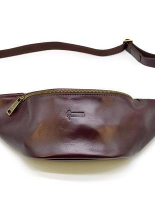 Жіноча напоясная сумка з натуральної шкіри gm-3036-4lx бренду tarwa марсала