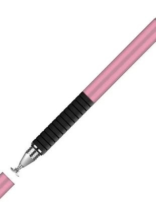 Универсальный емкостный металлический двусторонний стилус розовый 2 в 1 touch pen для телефона, планшета