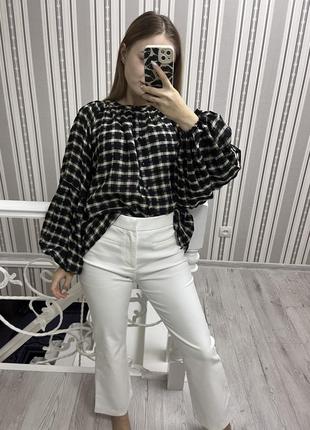 Белые клеш брюки zara