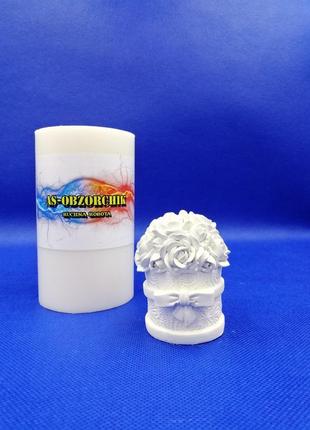 Силиконовая форма "букет роз" для заливки свечей, мыла, воска, гипса2 фото