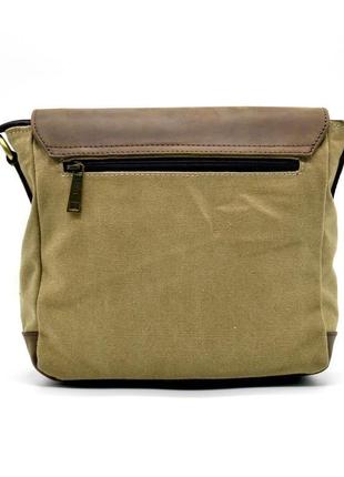 Чоловіча сумка-меседжер комбінована з шкіри і парусини rc-1309-4lx бренду tarwa3 фото