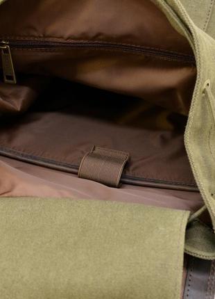 Городской рюкзак микс из парусины и кожи rh-0010-4lx от бренда tarwa10 фото