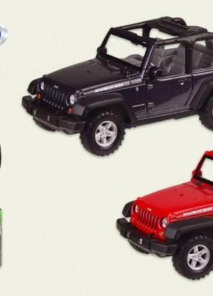 Дитяча іграшка машинка металева джип jeep wrangler rubicon 39885c-cw welly