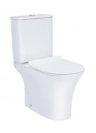 Унитаз-компакт qtap presto qt24221217aw безободковый с сиденьем soft-close