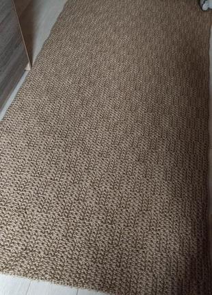 Двосторонній килим доріжка. джутовий килим. циновка. 2*1 м.