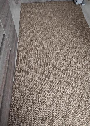 Двосторонній килим доріжка. джутовий килим. циновка. 2*1 м.