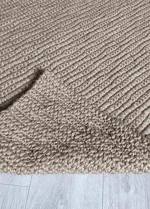 Великий килим ручної роботи із джуту. в'язаний килим. 2/2,5 м