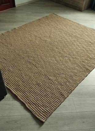 Великий килим ручної роботи із джуту. в'язаний килим. 2/2,5 м