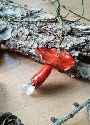 Кулон лисичка з кристалом
