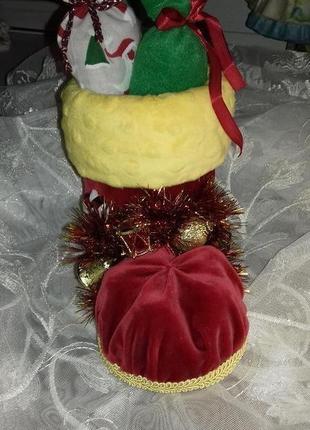 Новогодний рождественский сапожок ботинок для подарков