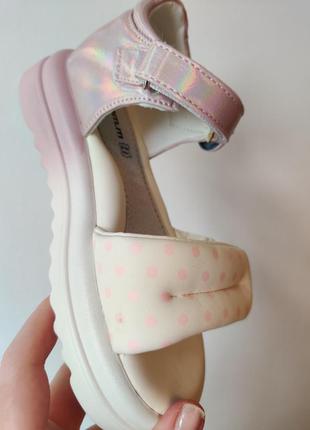 Босоніжки сандалі для дівчинки 27-32 рожеві білі детские босоножки для девочки tom.m9 фото