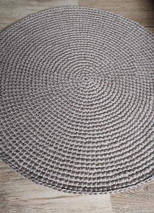 Круглый джутовый коврик диаметр 70см. плетёный коврик.