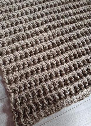 Килимок із джуту, джутовий килим, плетений килимок.5 фото