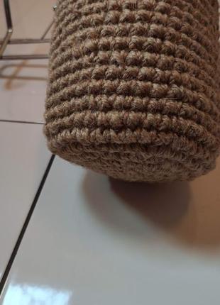 Підвісна плетена корзинка. органайзер. джутова корзина .8 фото