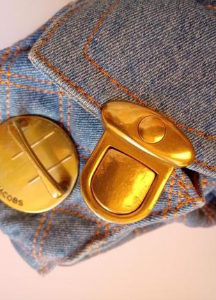 Стьобана джинсова сумка-торба marc jacobs, оригінал під ремонт фурнітури7 фото