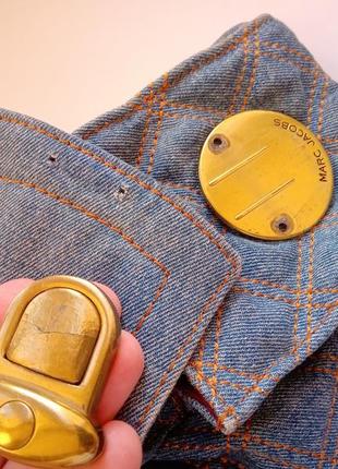 Стьобана джинсова сумка-торба marc jacobs, оригінал під ремонт фурнітури8 фото