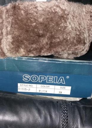 Зима!итальянские кожаные сапоги на устойчивом каблуке,цигейка,39-39,5разм.7 фото