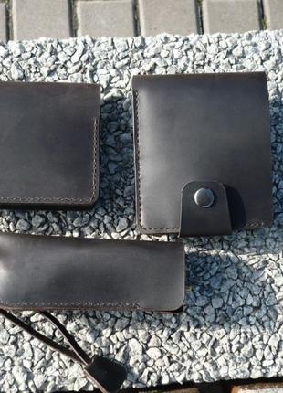 Комплект: гаманець, обкладинка для автодокументів та ключниця2 фото