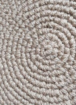 Круглий килимок із джуту 85 см, джутовий килим, плетений килимок.5 фото