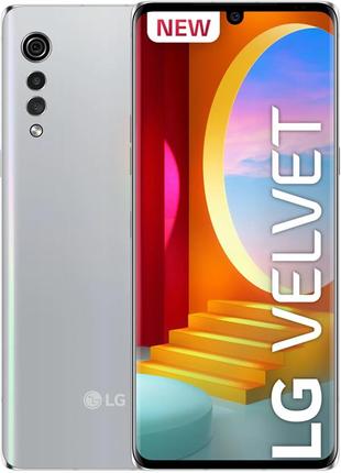 Смартфон lg velvet g9 (g900w) 2sim 6/128gb white, 6,7", 48+8+5/16 мп, 4300 mah, 12 міс.1 фото