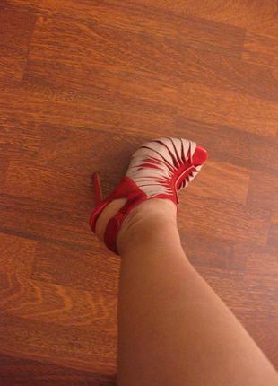 Босоніжки basconi баскони червоні 36р шпилька км07049 фото
