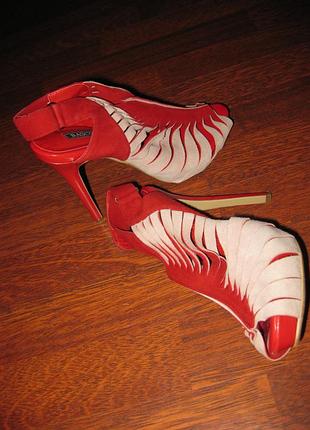 Босоніжки basconi баскони червоні 36р шпилька км07047 фото