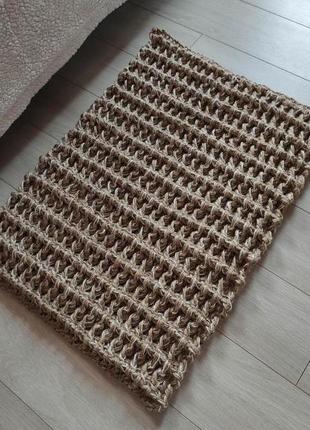 Двосторонній килим. маленька доріжка із джуту. циновка. плетений килим.