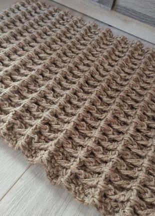 Двосторонній килим -доріжка із джуту. циновка. плетений килим.6 фото