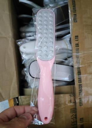 Лазерная пилка для ног 23х4 см, терка для пяток и педикюра белая двухсторонняя (терка...