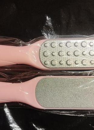 Лазерная пилка для ног 23х4 см, терка для пяток и педикюра белая двухсторонняя (терка...