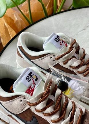 Nike sb dunk low 85 double swoosh ‘beige brown’4 фото