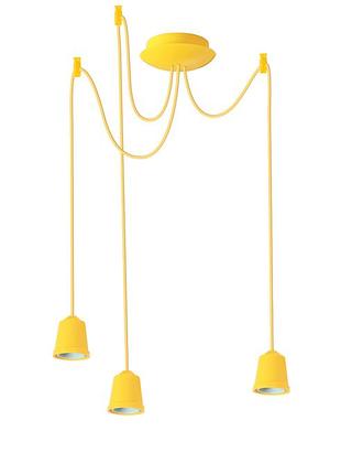 Люстра паук на 3 лампочки потолочная е27 sneha (323 yellow)