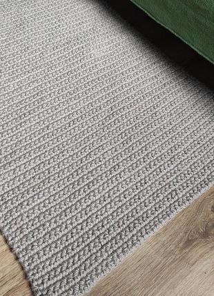 В'язаний килимок із джуту. невеликий плетений килим. циновка.5 фото