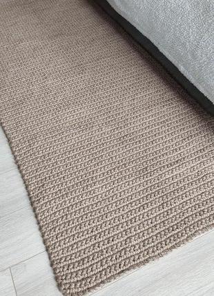 Плетений килим доріжка ручної роботи. двосторонній джутовий килим.4 фото