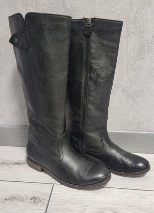 Женские серые сапоги tommy hilfiger кожа оригинальные5 фото