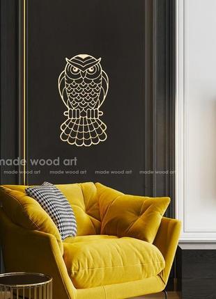 Деревянная картина-панно "owl"4 фото