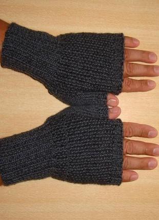 Митенки перчатки мужские без пальцев, повязка на голову - спорт и классика3 фото