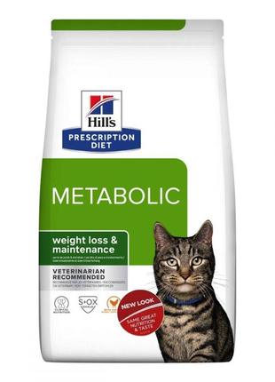 Hills pd metabolic feline корм для снижение веса у кошек с птицей 605940 - 1.5 кг