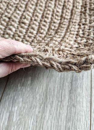 Килимок із джуту 66/115, джутовий килим, плетений килимок.