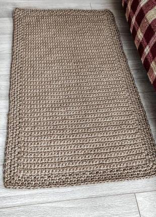 Килимок із джуту 66/115, джутовий килим, плетений килимок.