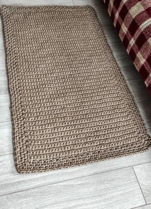 Килимок із джуту 66/115, джутовий килим, плетений килимок.
