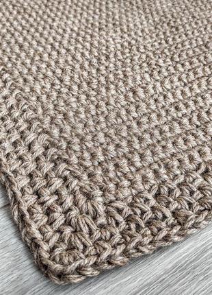 Килимок із джуту 66/115, джутовий килим, плетений килимок.