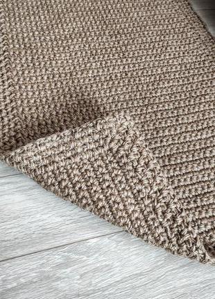 Килимок із джуту 66/115, джутовий килим, плетений килимок.7 фото